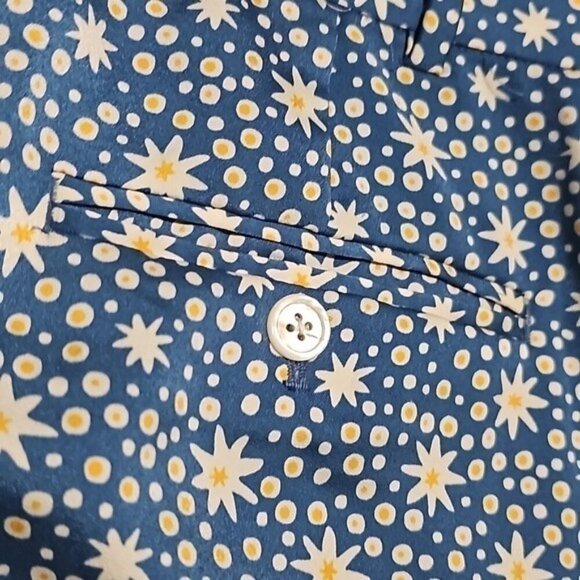 Polo Ralph Lauren High-Rise Satin Wide-Leg‎ Graphic Print Pants Size 8 New - Picture 6 of 10